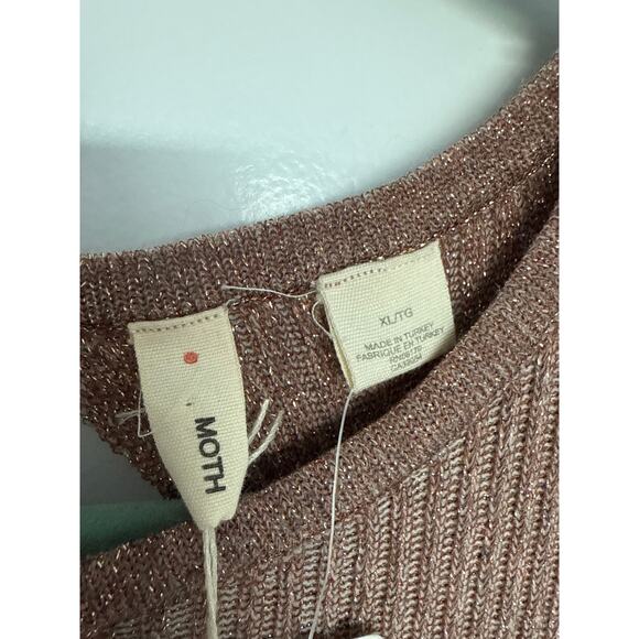 NWT Anthropologie Moth Riella Sleeveless Metallic Sweater, XL - Picture 5 of 7